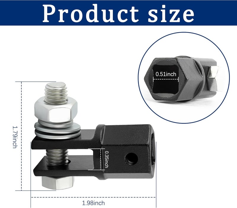 Junecarp Drive by 1/2" Impact Drills/Ratchet or Impact 13/16" Lug Wrench, Save Labor Car Jack Wrench Ratchet Tool for Scissors Jack - Image 2